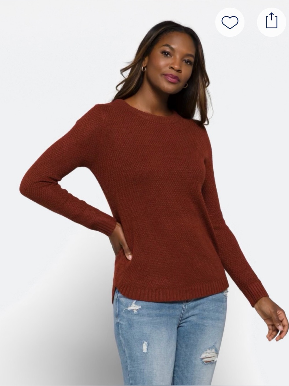 Pink Clover Women's Nickole Sweater Burnt Orange Size XL